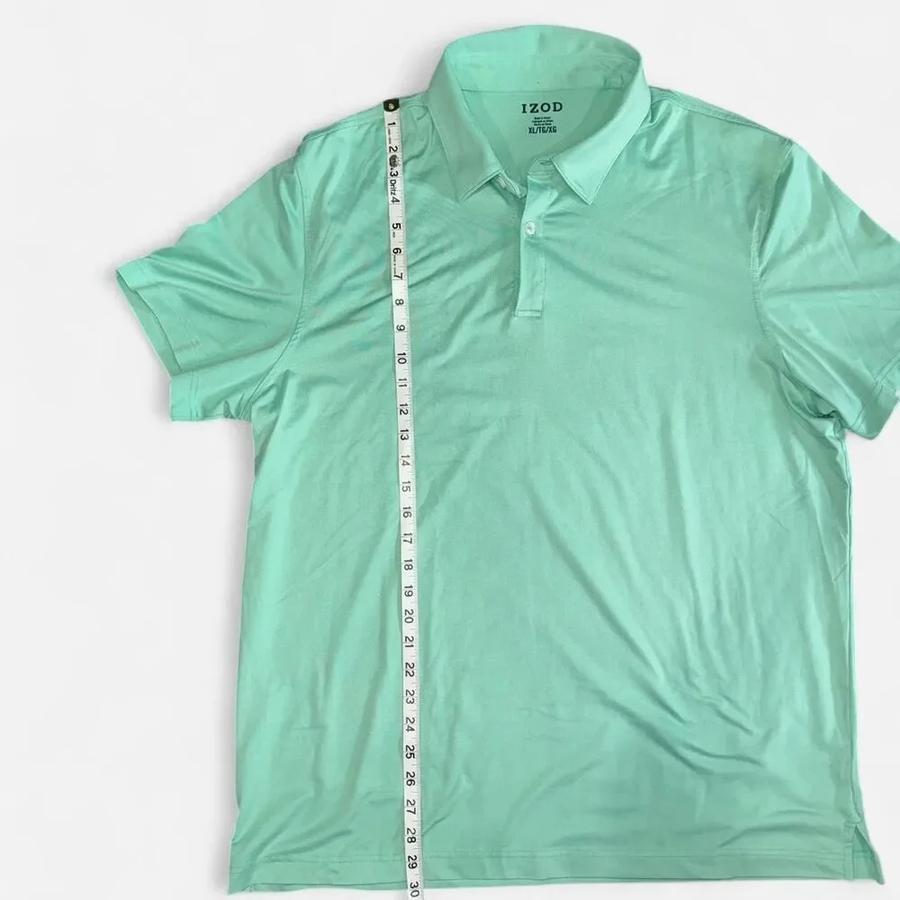 IZOD Turquoise Collared Polo Golf Shirt - Picture 5 of 7